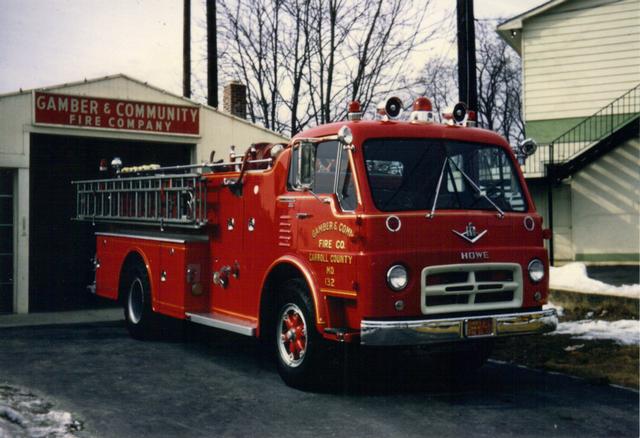 Engine 132 at the Old Firehouse--1965 International Howe